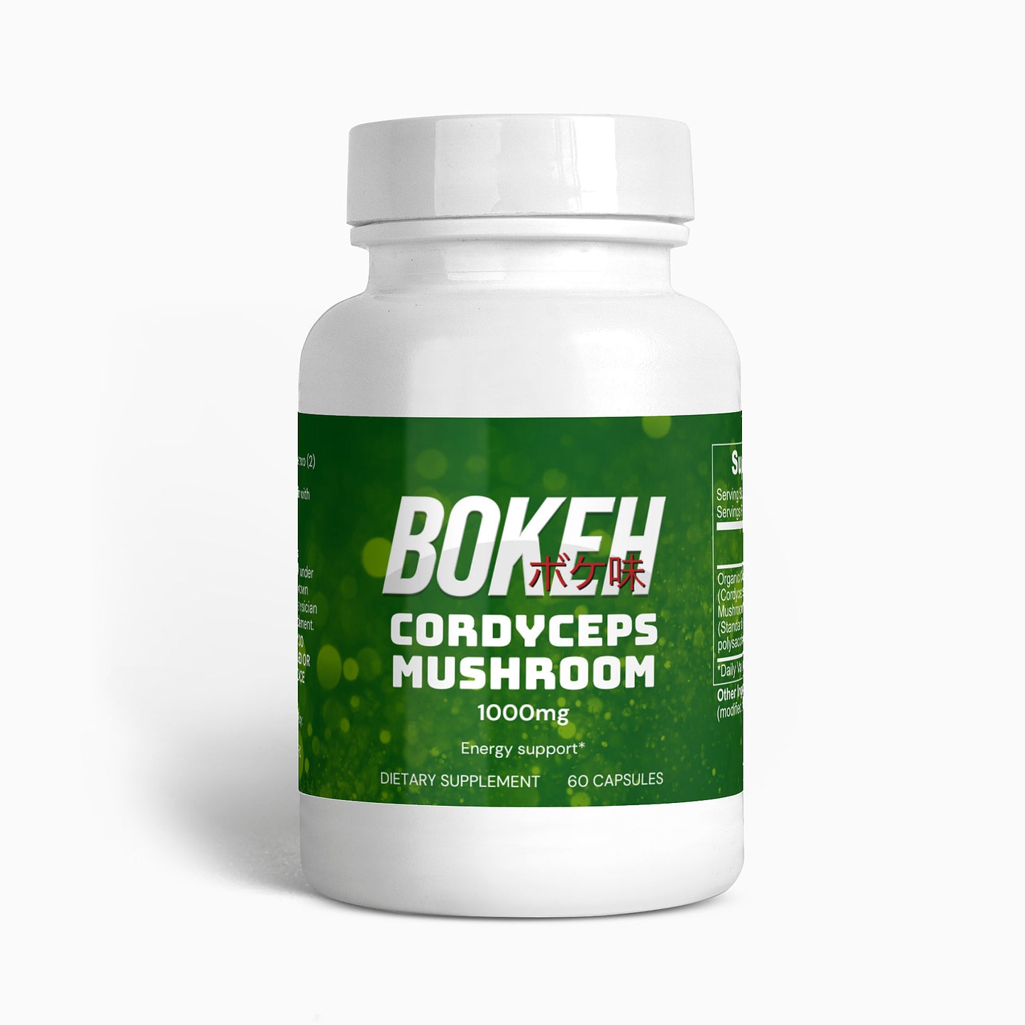Bokeh Cordyceps Mushroom Capsules