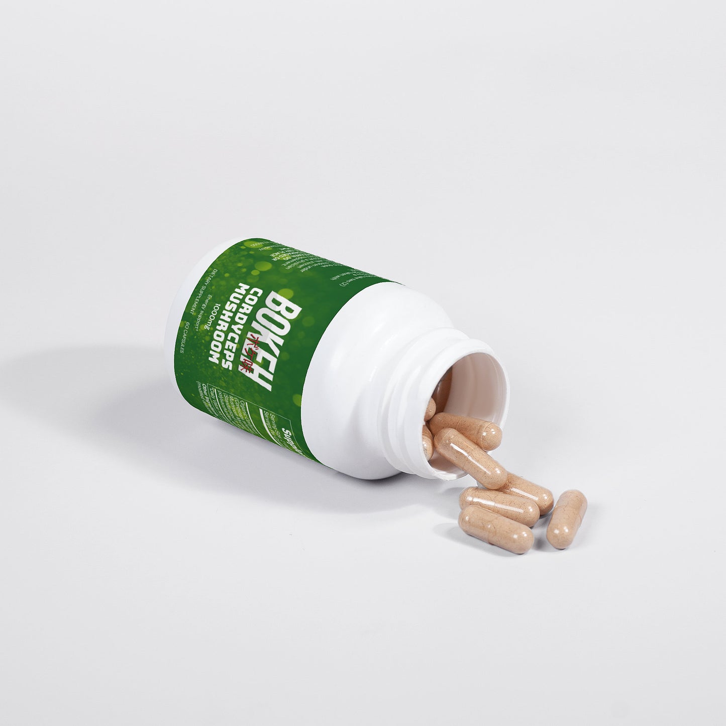 Bokeh Cordyceps Mushroom Capsules