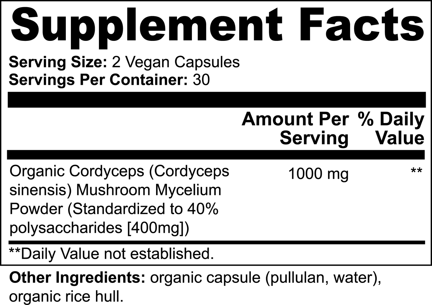 Bokeh Cordyceps Mushroom Capsules