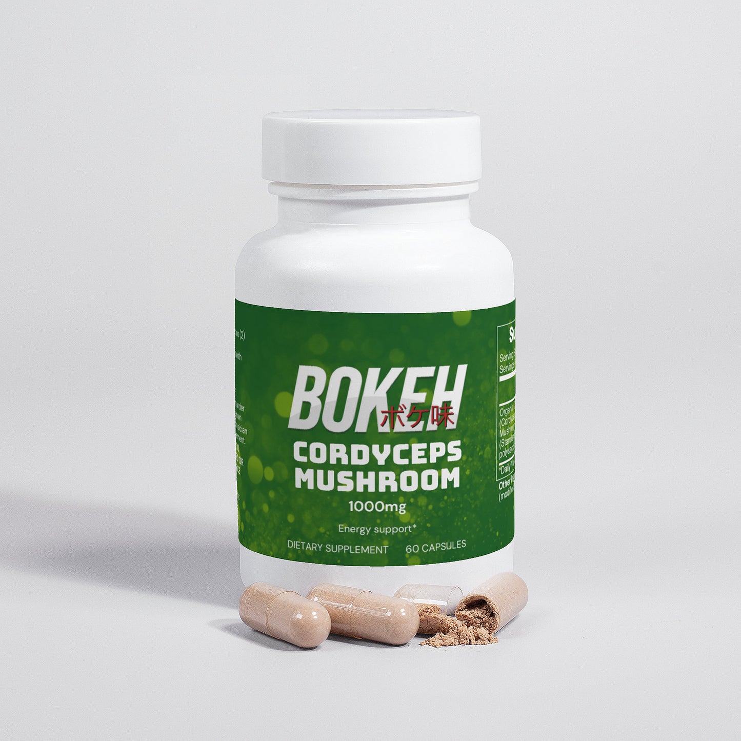 Bokeh Cordyceps Mushroom Capsules